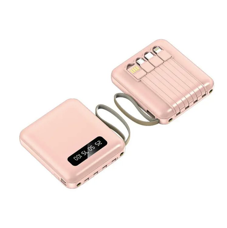 Compact Powerbank with Built-In Cables (10000mAh) 3