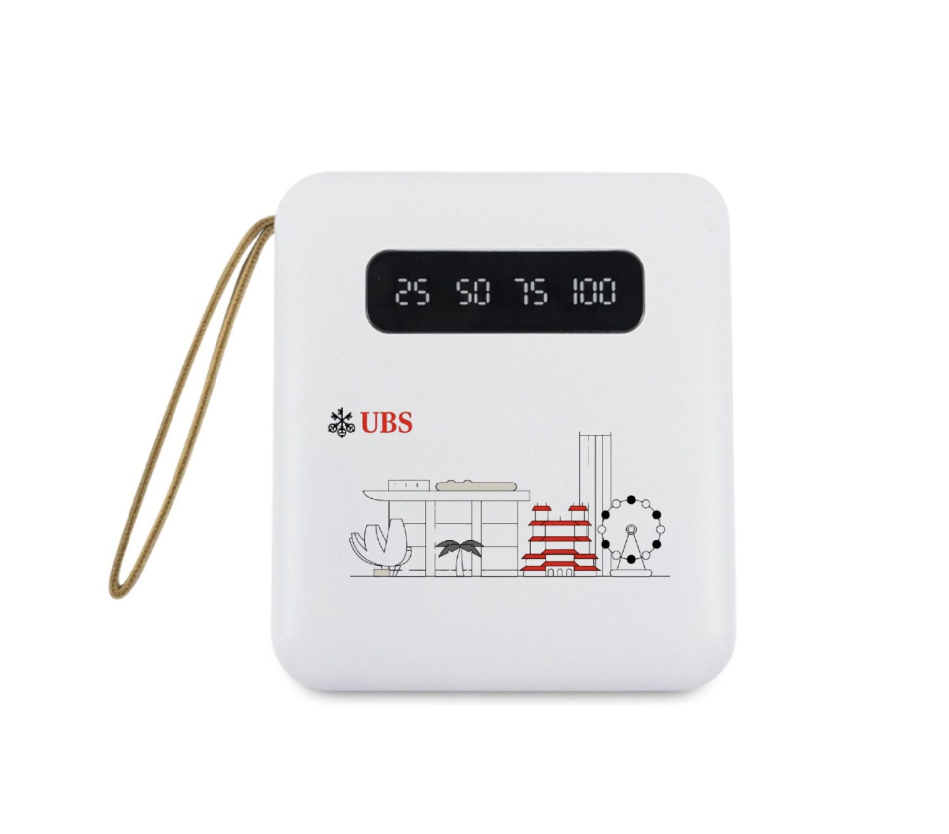 Compact Powerbank with Built-In Cables (10000mAh) UBS